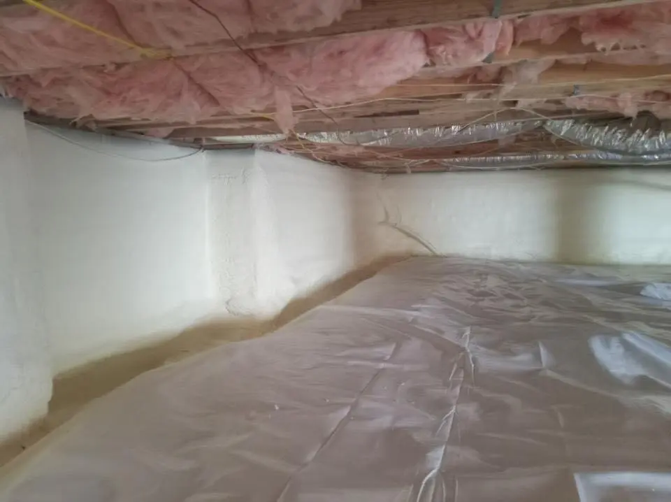 Crawl space encapsulation with closed-cell spray foam for Spray Foam Roofing in Allouez